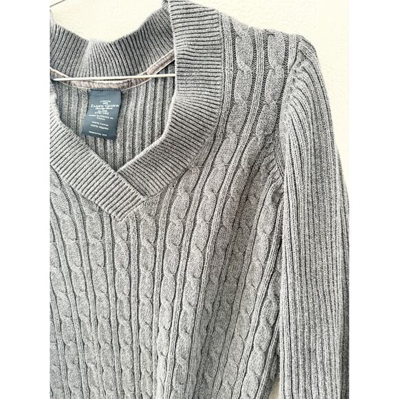 Faded Glory Gray Light Sweater with Cableknit Design - Size XL (Teen) - Picture 3 of 5